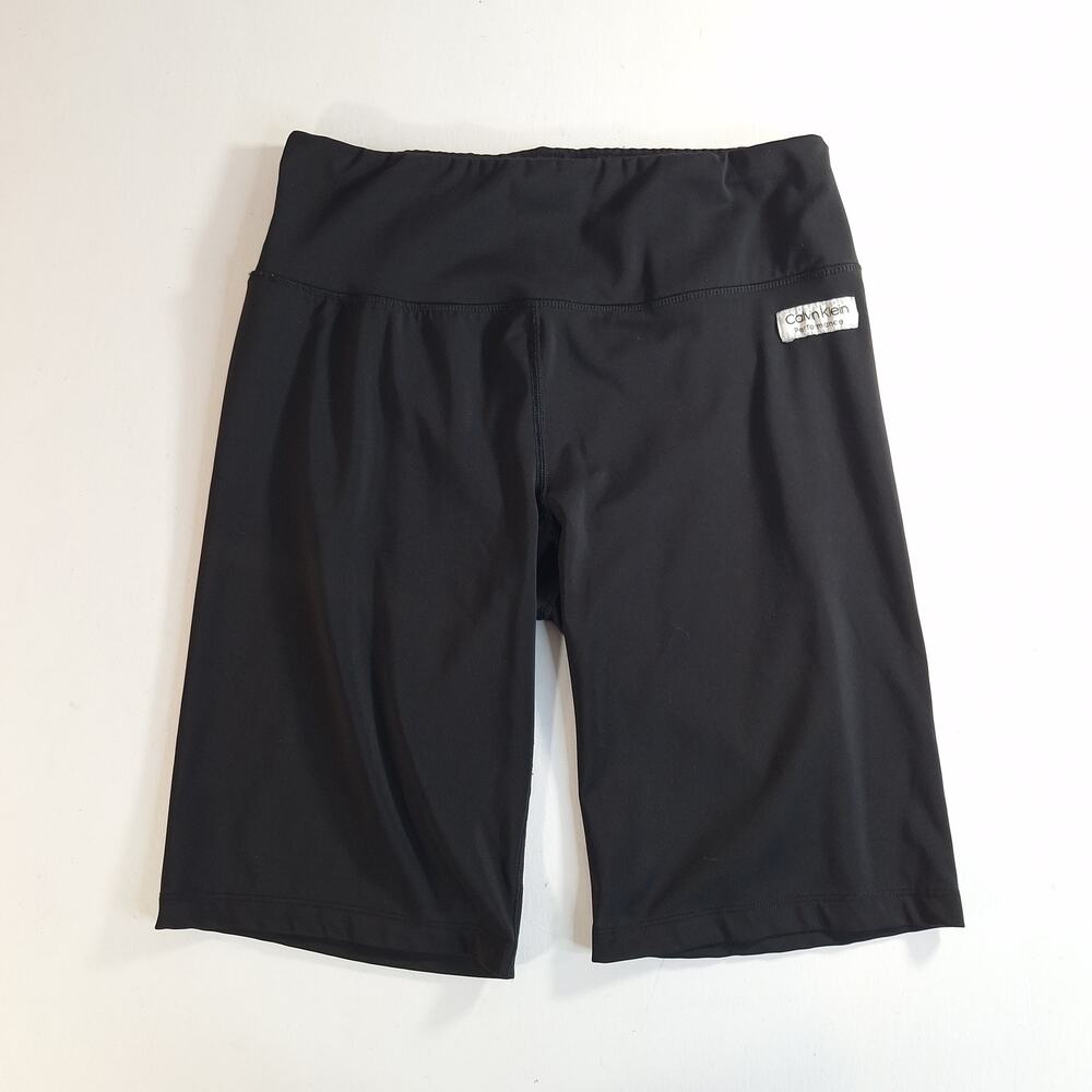 Calvin Klein Black Bike Shorts Womens Small High Rise Stretch‎ Athletic